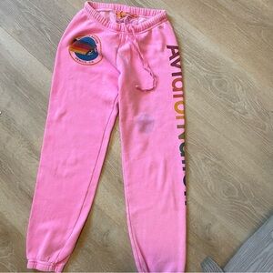 Aviator Nation Women Pink Jogger Pants size XS